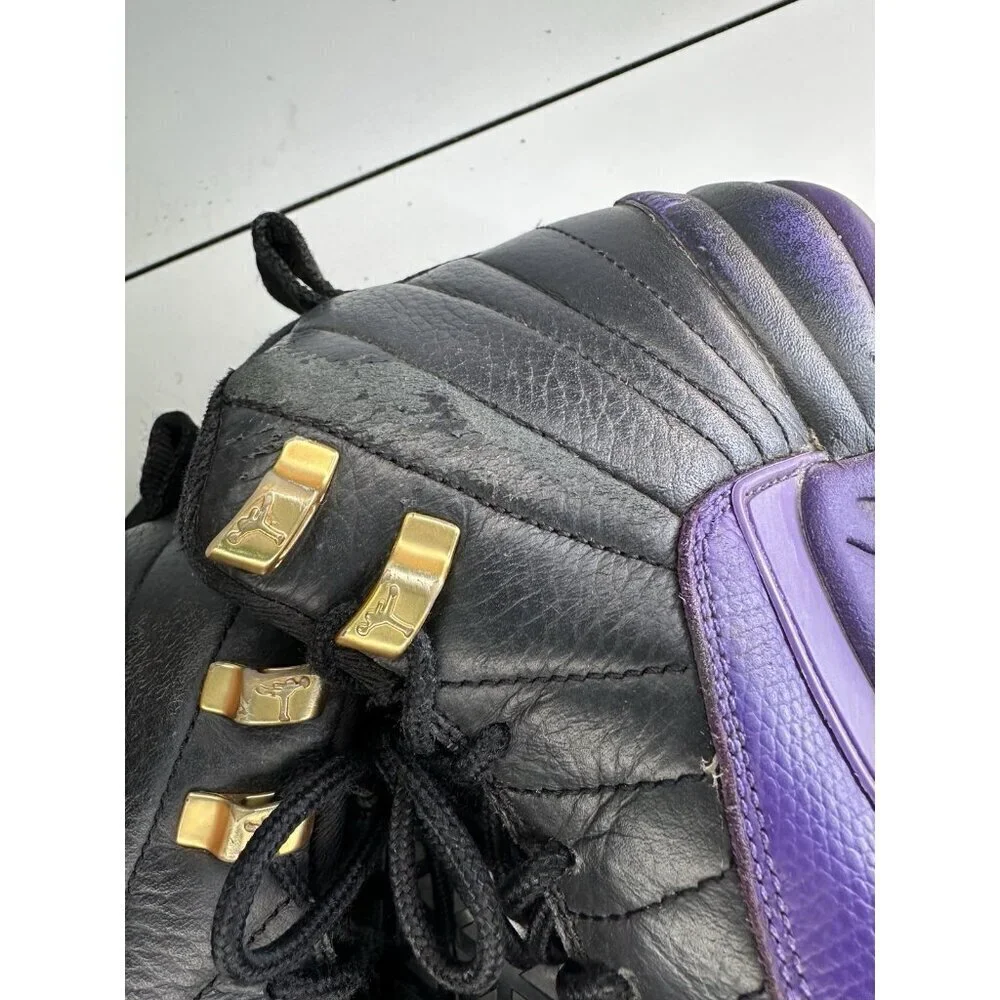 Air Jordan 12 Field Purple Retro Size 4y GS Sneakers Black 2023 153265-057